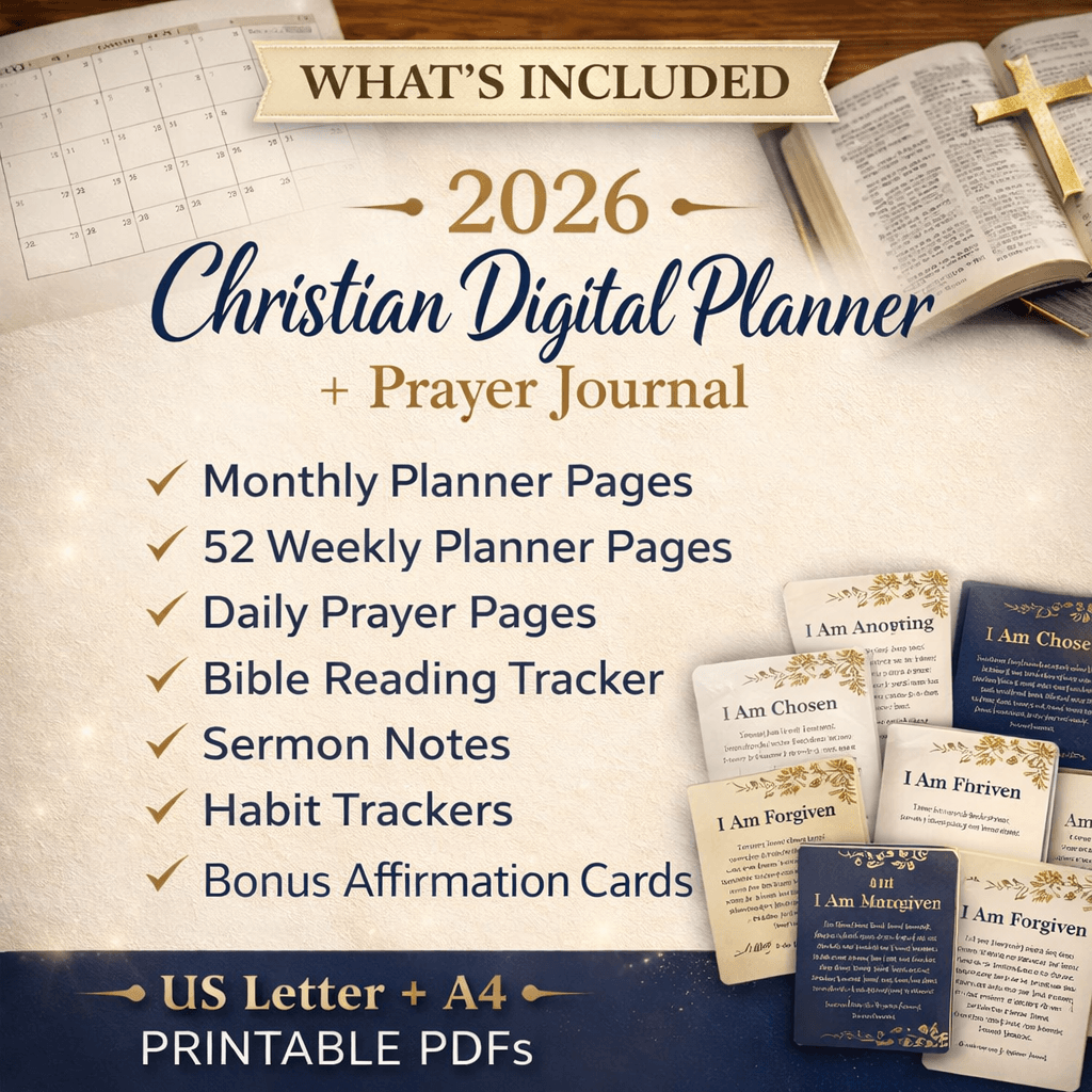 Christian Digital Planner 2026 – Printable Prayer Journal - Image 2