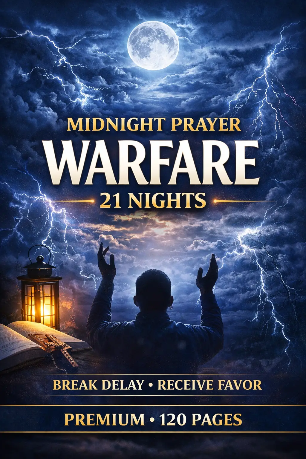 Midnight Prayer Warfare Pack (21 Nights) – PDF Prayer Journal (A4 + US Letter)