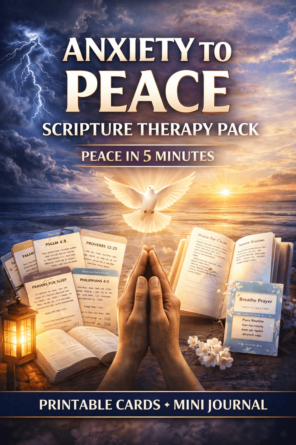 Christian Anxiety Journal PDF – Scripture Therapy Pack - Image 3