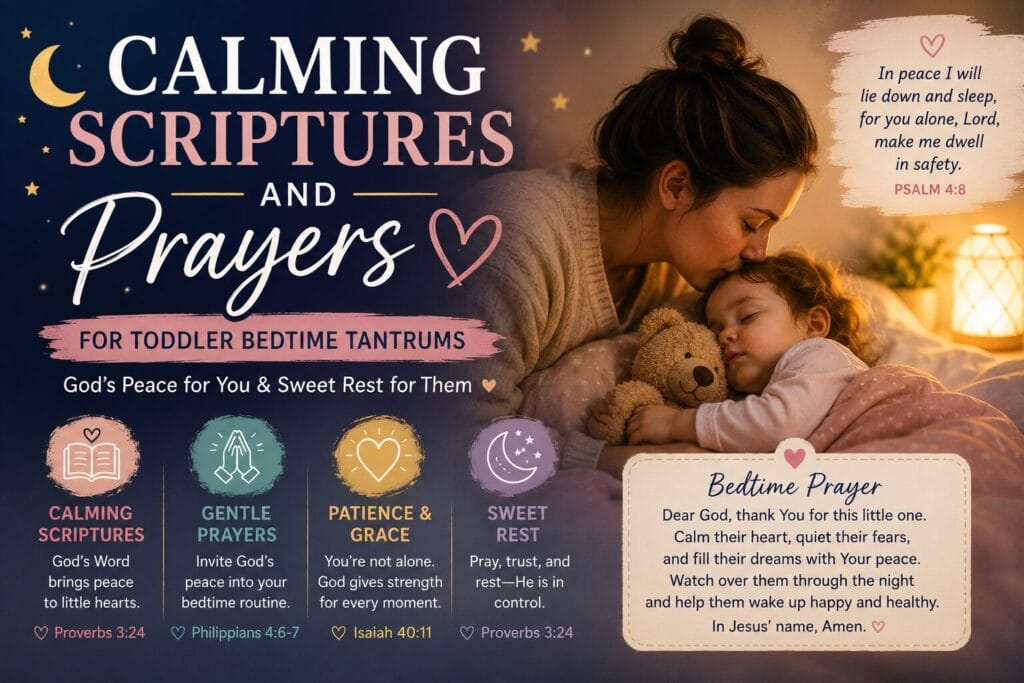 calming scriptures and prayers for toddler bedtime tantrums.Now