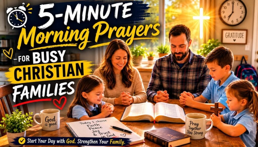 5-minute morning prayers for busy Christian families