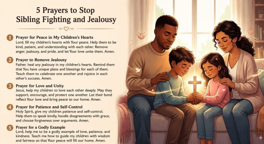 prayers to stop sibling fighting and jealousy