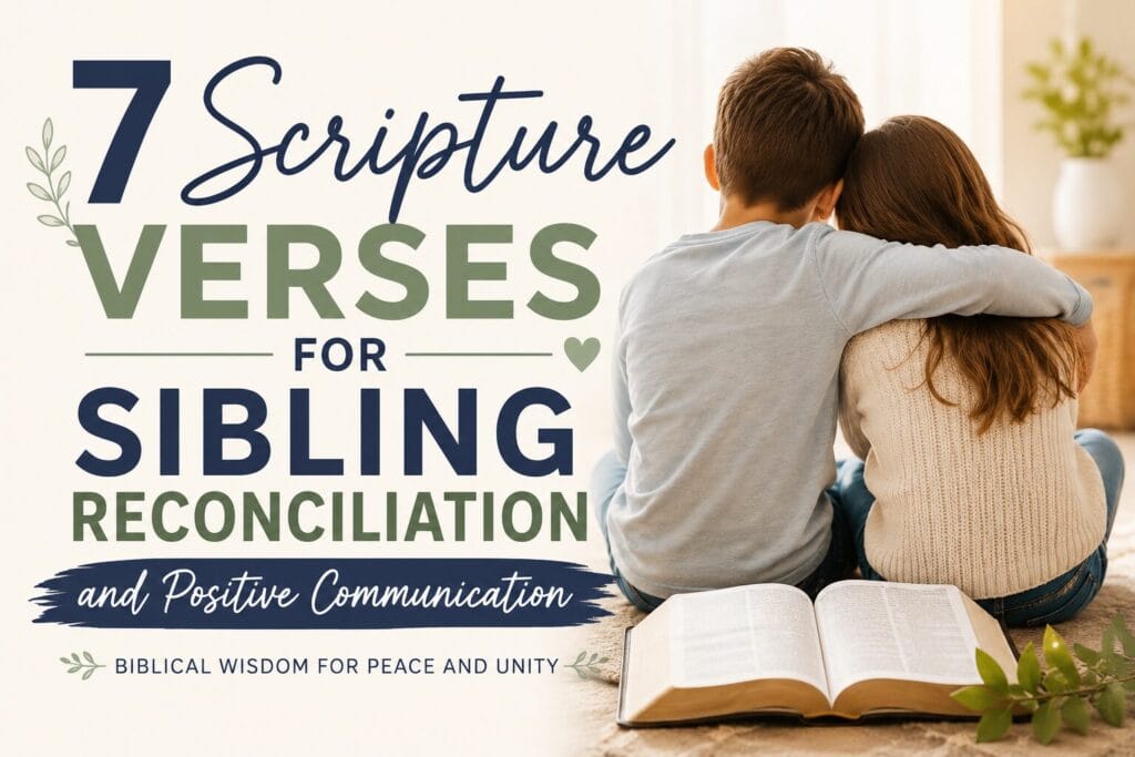 Scriptures for Sibling Reconciliation and Peace