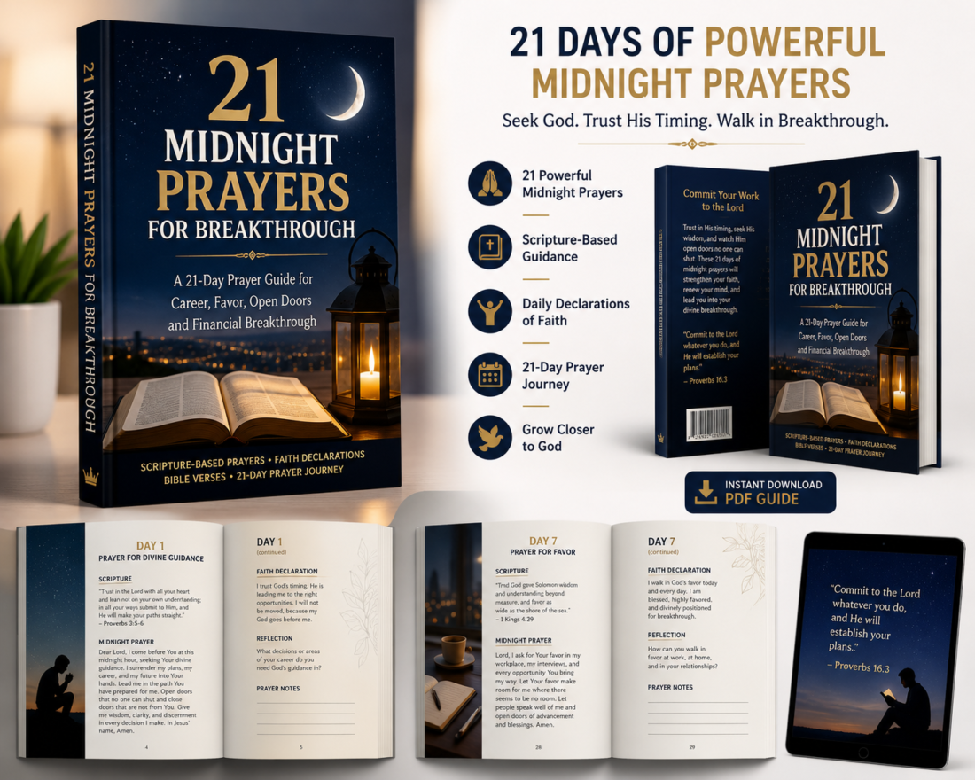 21 MIDNIGHT PRAYERS FOR BREAKTHROUGH WITH BIBLE VERS