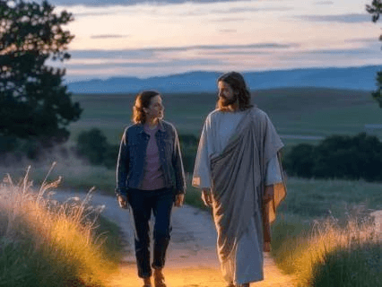 god walks beside us bible verses