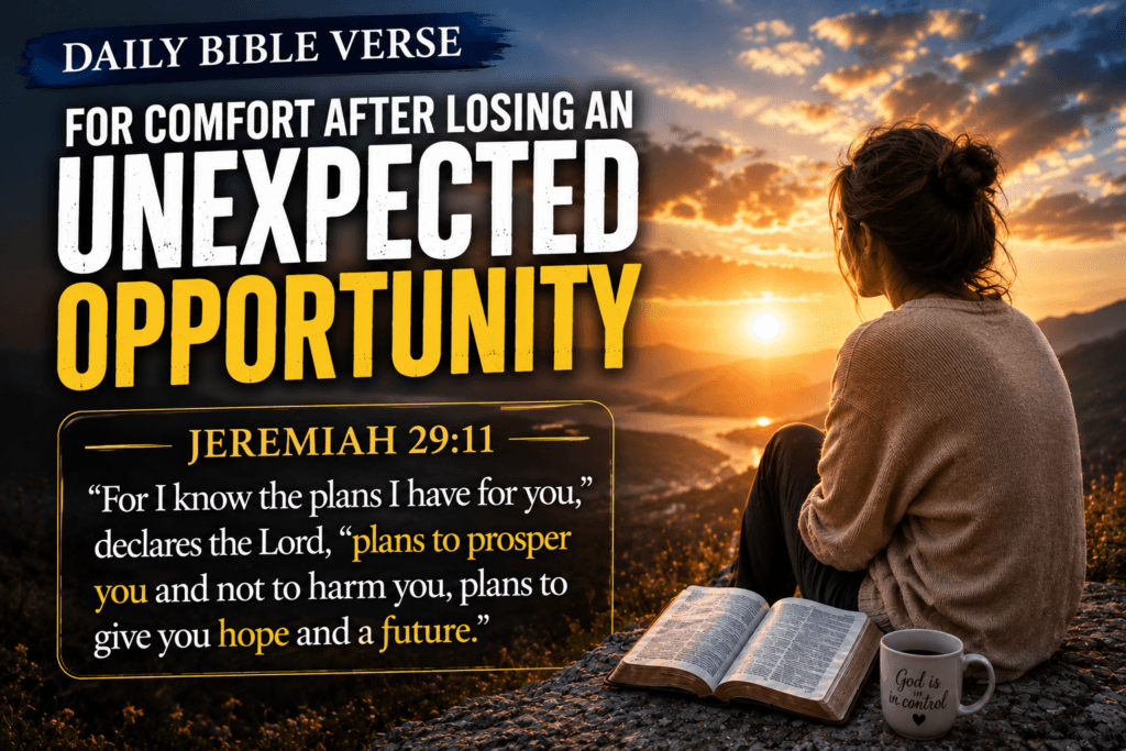 daily bible verse for comfort after losing an unexpected opportunity