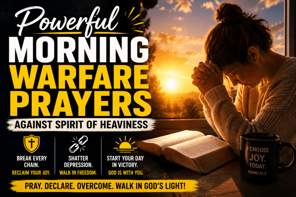 morning warfare prayers against spirit of heaviness.