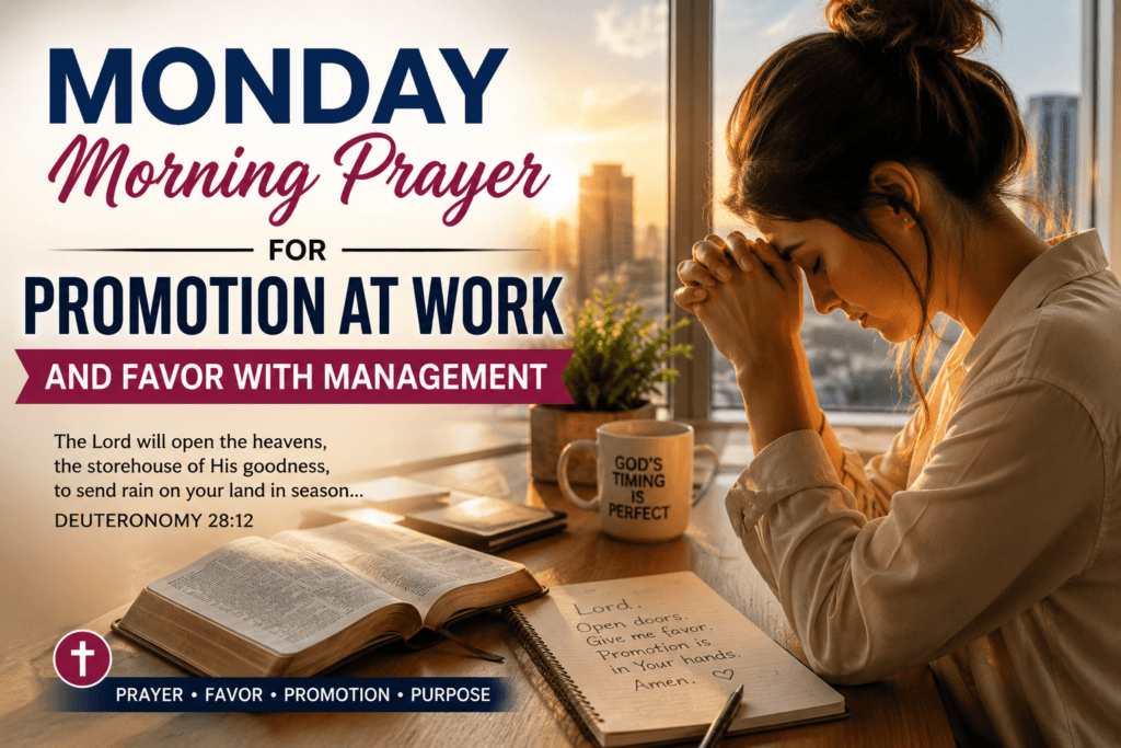 Monday morning prayers for promotion at work and favor with management