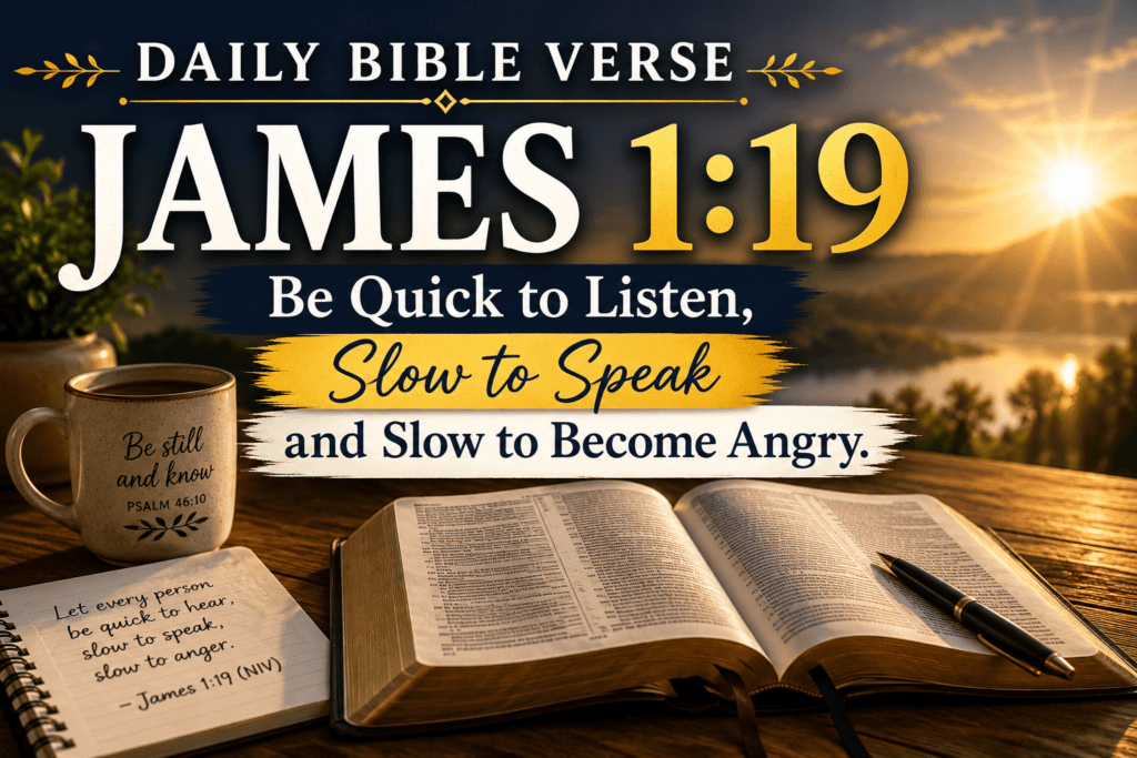 Daily Bible Verse James 1:19