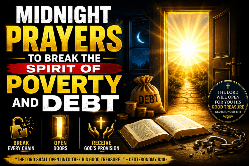 midnight prayers to break the spirit of poverty and debt.